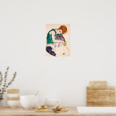 Egon Schiele - Seated Woman With Legs Drawn Up Poster (Keuken)