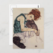 Egon Schiele- Seed Woman met Bent Knee Briefkaart (Voorkant / Achterkant)