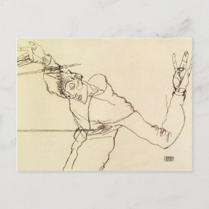 Egon Schiele- Self Portrait as St Sebastian Briefkaart