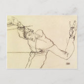 Egon Schiele- Self Portrait as St Sebastian Briefkaart (Voorkant)