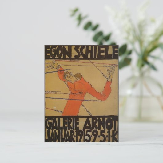 Egon Schiele- Self Portrait as St Sebastian Briefkaart (Staand voorkant)