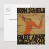 Egon Schiele- Self Portrait as St Sebastian Briefkaart (Voorkant / Achterkant)