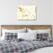 Egon Schiele - Self Portrait as St Sebastian Canvas Afdruk (Insitu (Slaapkamer))