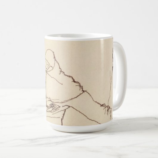 Egon Schiele - Self Portrait as St Sebastian Koffiemok (Voorkant rechts)