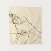 Egon Schiele - Self Portrait as St Sebastian Wandkleed (Voorkant)