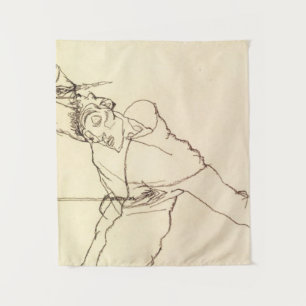Egon Schiele - Self Portrait as St Sebastian Wandkleed