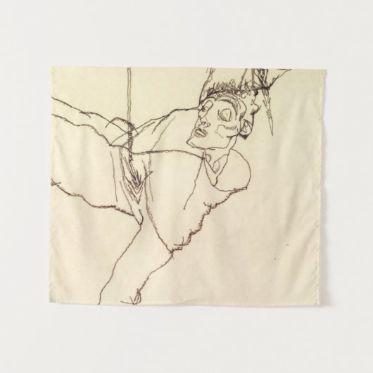 Egon Schiele - Self Portrait as St Sebastian Wandkleed (Voorkant (horizontaal))