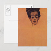 Egon Schiele- Self Portrait Briefkaart (Voorkant / Achterkant)