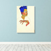 Egon Schiele Self Portrait Canvas Afdruk (Insitu (Houten vloer))