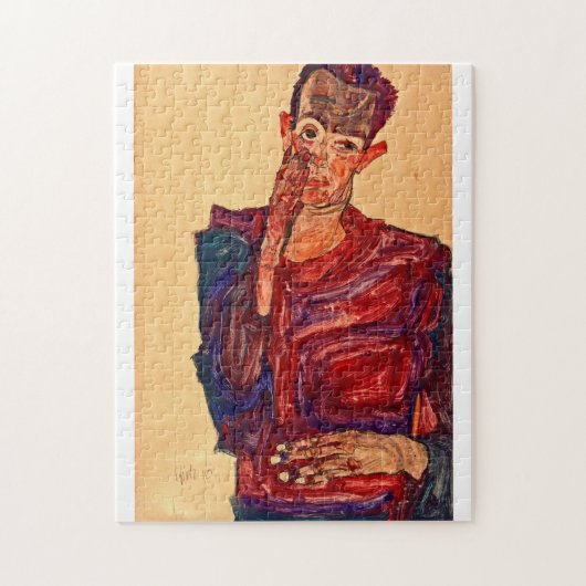 Egon Schiele - Self Portrait Legpuzzel (Verticaal)