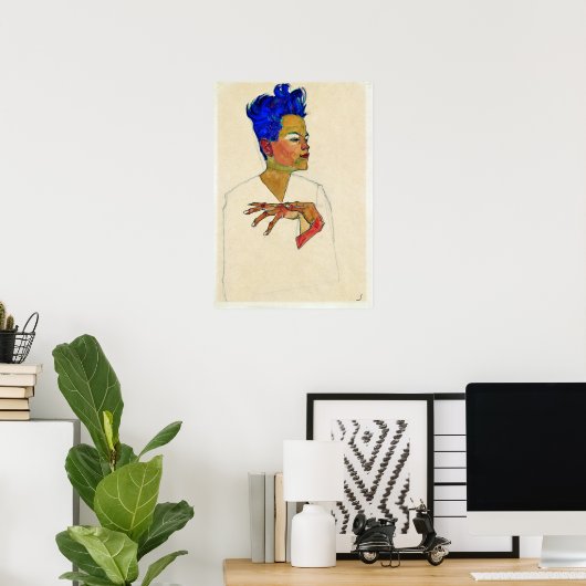 Egon Schiele Self Portrait Poster (Thuiskantoor)
