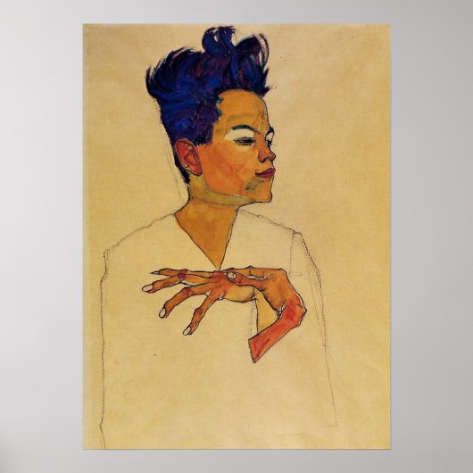 Egon Schiele Self Portrait Poster (Voorkant)