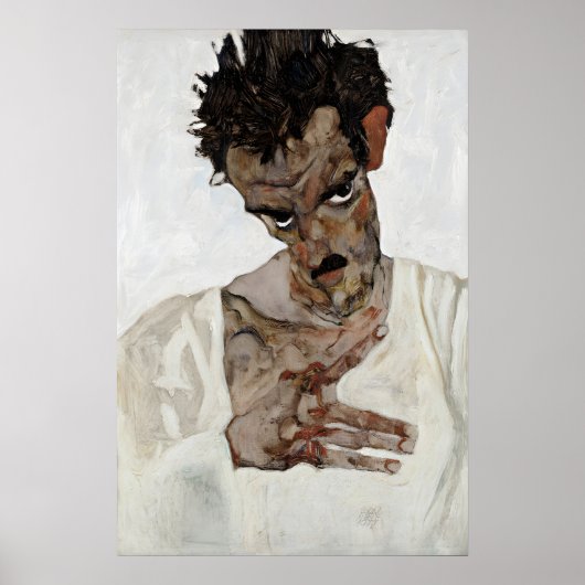 Egon Schiele Self-Portrait Poster Expressionism (Voorkant)