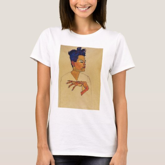 Egon Schiele Self Portrait T-shirt (Voorkant)