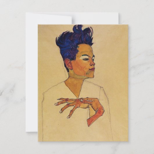 Egon Schiele Self Portrait Uitnodigingen (Voorkant)