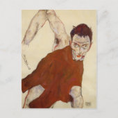 Egon Schiele- Self portret in een jerkin Briefkaart (Voorkant)