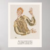 Egon Schiele Self Portret met Armlets Art Poster (Voorkant)