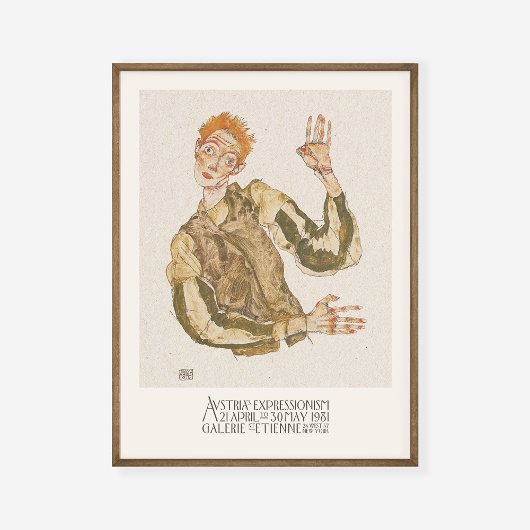 Egon Schiele Self Portret met Armlets Art Poster