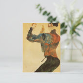 Egon Schiele - Self Portret with Raised Arms Briefkaart (Staand voorkant)