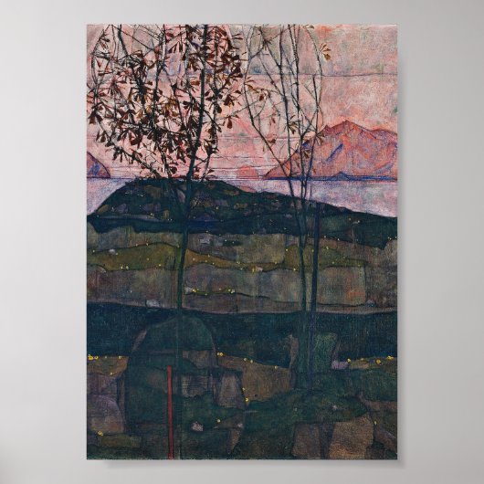Egon Schiele - Setting Sun Poster (Voorkant)