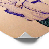 Egon Schiele - Standing Girl In A Blue Dress Poster (Hoek)