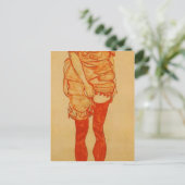 Egon Schiele - Standing Voman in Red Briefkaart (Staand voorkant)