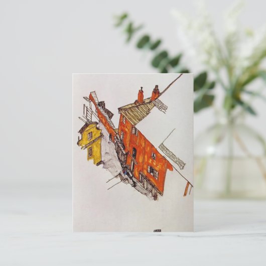 Egon Schiele-Street in Krumau Briefkaart (Staand voorkant)