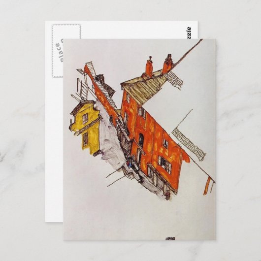 Egon Schiele-Street in Krumau Briefkaart (Voorkant / Achterkant)