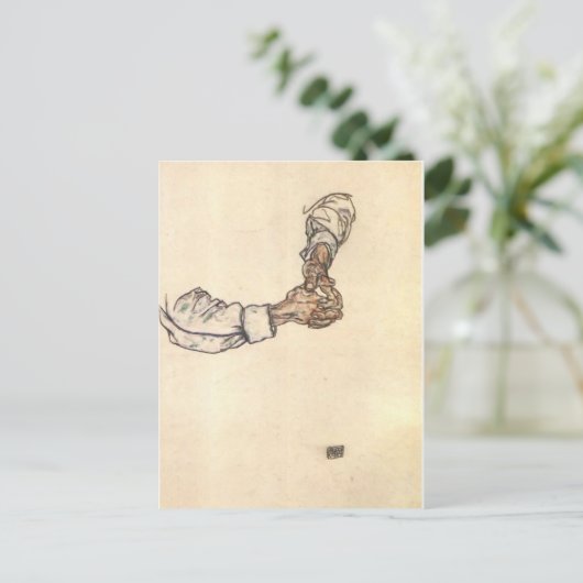 Egon Schiele - Studie van de handen Briefkaart (Staand voorkant)