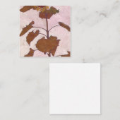 Egon Schiele- Sunflower 1909 Vierkante Visitekaartje (Voorkant / Achterkant)