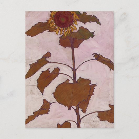 Egon Schiele- Sunflower Briefkaart (Voorkant)