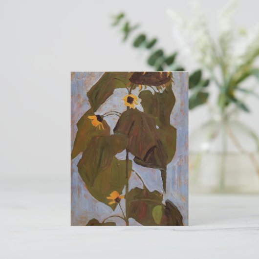 Egon Schiele- Sunflower Briefkaart (Staand voorkant)