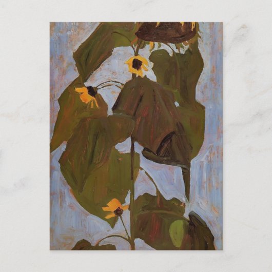 Egon Schiele- Sunflower Briefkaart (Voorkant)