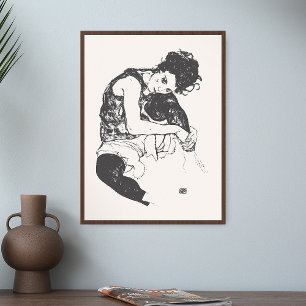 Egon Schiele Tekeningen I Seated Woman Art Print