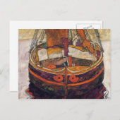 Egon Schiele- Trieste Vissen Boat Briefkaart (Voorkant / Achterkant)