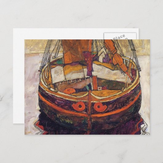 Egon Schiele- Trieste Vissen Boat Briefkaart (Voorkant / Achterkant)