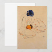 Egon Schiele - Twee Vrienden Bedankkaart (Voorkant / Achterkant)
