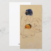 Egon Schiele - Twee Vrienden Feestdagenkaart (Voorkant / Achterkant)