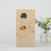 Egon Schiele - Twee Vrienden Feestdagenkaart (Staand voorkant)