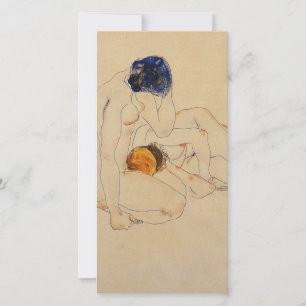 Egon Schiele - Twee Vrienden Feestdagenkaart