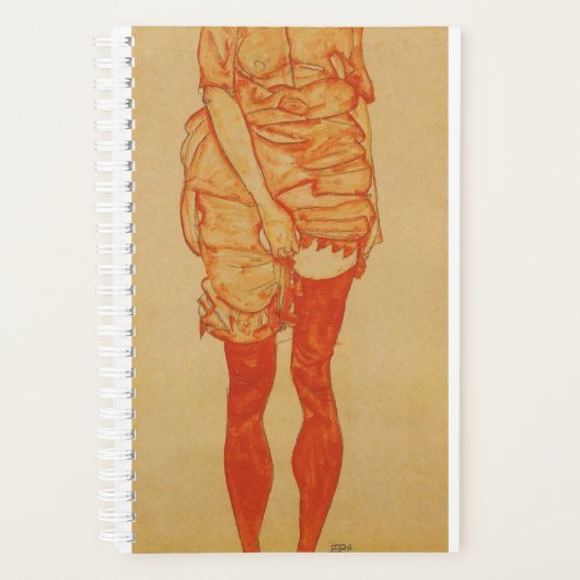 Egon Schiele - Vrouw in rood 1913 Planner (Voorkant)