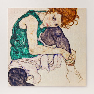 Egon Schiele - vrouw met legerwerk Legpuzzel