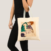 Egon Schiele - vrouw met legerwerk Tote Bag (Voorkant (product))
