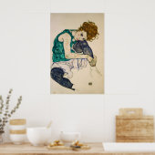 Egon Schiele Vrouw Schilderen Expressionistisch Po Poster (Keuken)