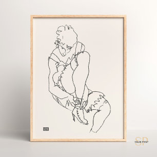 Egon Schiele Vrouw Zittend Kunst Print 