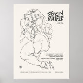 Egon Schiele Vrouw Zittend Kunst Print Tentoonstel (Voorkant)