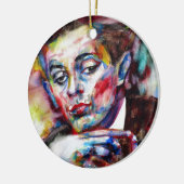egon schiele - waterverf portret keramisch ornament (Links)