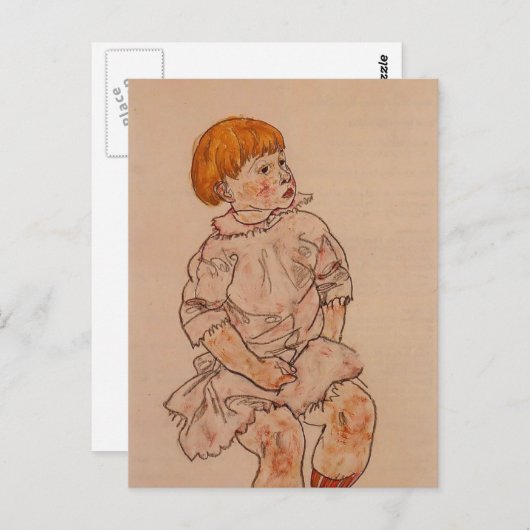 Egon Schiele- Zaads Kind Briefkaart (Voorkant / Achterkant)