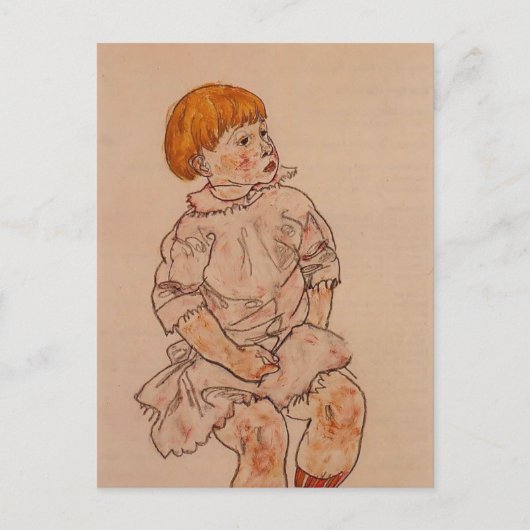 Egon Schiele- Zaads Kind Briefkaart (Voorkant)