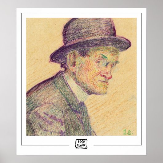 Egon Schiele Zedign Art Poster #1-3 (Voorkant)